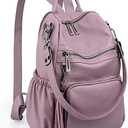 UTO Women Backpack Purse Leather Vegan Ladies Fashion Designer Rucksack Convertible Travel Shoulder Bag with Tassel