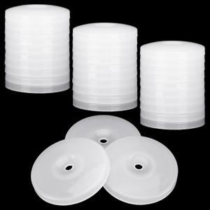 Marsui 500pcs Plastic Cap Washers Use with Nails or Screws Cap Washer 1-1/8'' Flat for Hanging Holiday Light Decor Installing Roofing Felt Rigid Board Insulation House Wrap