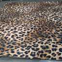 Leopard Rug 8x10 Large Living Room Area Rug Washable Non-Slip Leopard Print Bedroom Rug Modern Themed Indoor Carpet for Dining Room Foyer Apartment Den8x10ft,Brown