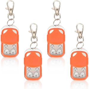 Automatic Door Remote Control, Portable Sensitive Electric Rolling Driveway Gate Opener Hardware for Chicken Coop Doors Gate Opener Remote HCS301 Sliding Gate Control Remote Key Fob (4, Orange)