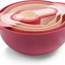 COOK WITH COLOR Nesting Bowls with Measuring Cups Colander and Sifter Set - Includes Mixing Bowls, Colander, Sifter and Measuring Cups, Rose, 4 Pc Bowl
100+ bought in past month