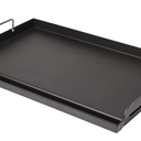 25" x 16" Pre-Seasoned Nonstick Cast Iron Griddle for Gas & Charcoal Grills – Universal Flat Top with Grease Groove, Reinforced Ridges & High Sidewalls, Great for Parties, Camping & Tailgating