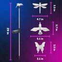 GIGALUMI Solar Garden Lights, 3 Pack Solar Butterfly Lights Decoration, Outdoor Garden Decoration Color Changing LED, Outdoor Decorative for Pathway, Lawn, Patio, Driveway