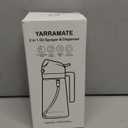 YARRAMATE 16oz/470ml Light Blocking Oil Sprayer for Cooking with Stickers, Food-Grade 2 in 1 Olive Oil Dispenser Bottle for Kitchen, Premium Dark Green Glass Oil Bottle for Air Fryer, BBQ (Green)