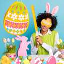 Sratte Easter Pinata Decorations Bunny Pinata Kit Easter Egg Pinata for Easter Birthday Party Anniversary Celebration Decoration (Egg)