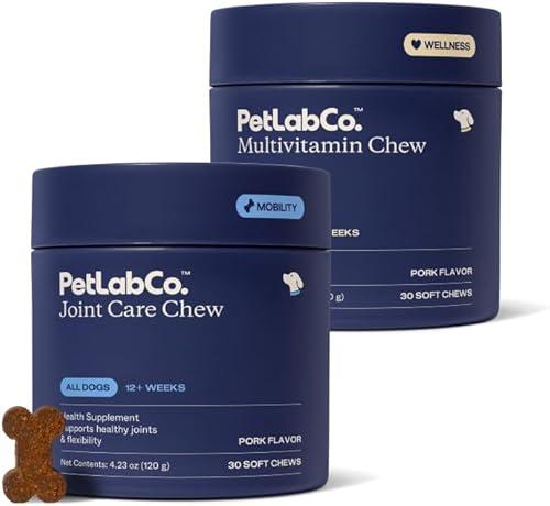 PetLab Co. – Mobility Soft Chew Joint Supplement For Dogs To Support Dog Hip & Joint Care & Mobility 30 Count Plus Chewable Multivitamins For Dogs To Support Overall Health 30 Count 1 Pack