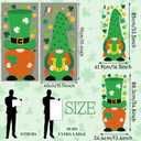 2 x Ctosree 2 Sheets Extra Large St. Patrick's Day Window Clings Decorations, Green Shamrock Gnome Window Clings Stickers for Saint Patrick's Day Decoration Birthday Party Supplies