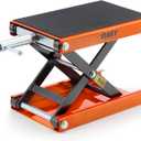 Orion Motor Tech Motorcycle Lift, 1100lb Scissor Lift Jack with Wide Deck T Handle 3/8" Socket, Motorcycle Center Stand with Chain Brush, Crank Hoist Stand for ATV Dirt Bike Cruiser, Orange