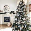 32PCS Christmas Ball Ornaments Set Large Shatterproof Plastic Decorative Baubles with Hand-Help Gift Boxes for Xmas Tree Wedding Party Holiday - Silver