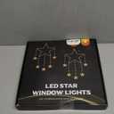 LED Christmas Window Lights,Hopolon 2Pack Hanging Star Lights,73 LED Christmas Star Light Xmas Light Twinkle for 8 Modes with Timer Memory for Indoor Outdoor Wall Holiday Glass Party Decor Warm White