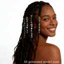12 Pcs Detachable & Customizable Natural Stone Tassel Hair Charms | Crystal Beaded Braid Accessories | Dreadlock Hair Jewelry for Women