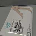 Sheer Knee High Socks, 4 Pairs 20D Premium Silky Soft Nylon Stockings Control Top Reinforced Toe (US, Alpha, One Size, Regular, Regular,  Black)