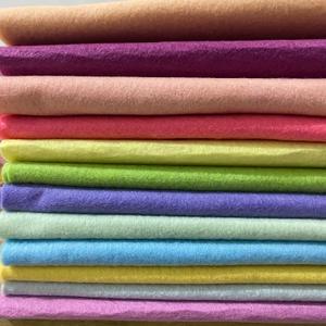 12pcs 8"x35" 1.4mm Thick Soft Felt Fabric Sheet 12 Colors Felt Pack for DIY Craft Sewing Squares Nonwoven Patchwork (Pink)