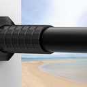 Outdoor Curtain Rod 51-148 In, Extra Long Tension Curtain Rod No Drilling for Patio, Bathroom, Window, Adjustable Heavy Duty Tension Rod Never Rust, Spring Shower Rod Diameter 1.26 In, Black