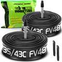 2 Pack 700x35C-43C AV48/AV32/FV48mm 700c Bike Tube, Butyl 700C Road Bike Tube with 2 Tire Levers, 700c Bicycle Tube Compatible with 700 x 35C 700x38C 700x40C 700x42C 700x43c Inner Tube