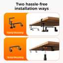 Cable Management Tray Under Desk, 38" No Drill Cable Organizer with Clamp/Screw Mount,Wire Cord Organizer for Table, Cable Tray for Office, Home