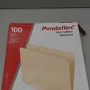 Pendaflex 752 File Folders, Straight Cut, Top Tab, Letter, Manila (Box of 100), Natural