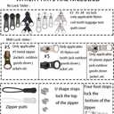 Meikeer 252-Piece Zipper Repair Kit with Replacement Zippers and Pulls, Universal Tools for Luggage, Bags, Jackets, and Outdoor Gear