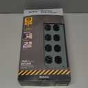 Belkin Power Strip Surge Protector - 10 AC Outlets, 15ft Heavy Duty Metal Extension Cord with Wall Mount Holes for Home, Office, Travel, Computer Desktop, Laptop & Phone Charging Brick