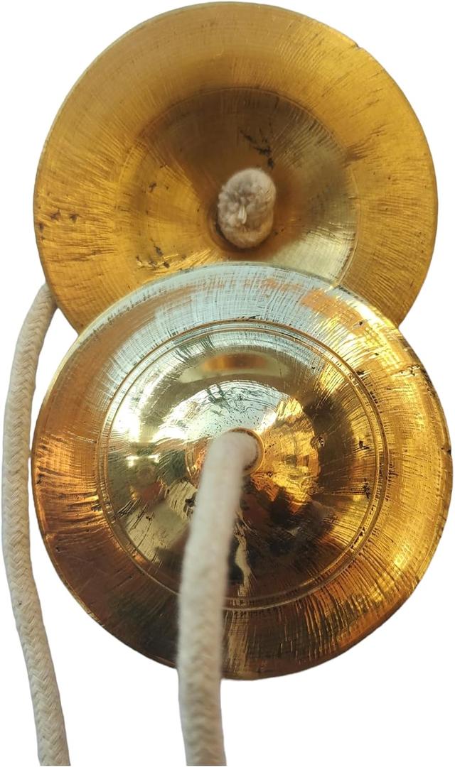 BHAVICREATION Manjeera Manjira Brass Manjeera Hand Cymbal Finger Cymbal