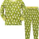 JunNeng Bamboo Viscose Toddler Pajamas, Baby Boys Girls Pjs Sets, Kids Snug-Fit Long Sleeve Sleepwear, Size 12-18M