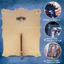 Endless Limit 3D Wall Decoration, Wood Wall Art Aesthetic Table Decor Stacking Carving Panels Spooky Home Decoration for Living Room Bedroom House(9"x10") (Blue)