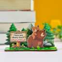 4 x First Fathers Day Giftss for New Dad, First Dad Gift 3D Pop-out Wooden Card with Envelope & Seal, 1st Father's Day Giftss for Son, Gifts for Dads To Be