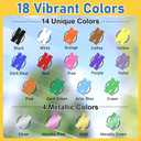 GOTIDEAL Window Markers for Glass Washable,Jumbo Chalk Markers for Blackboard,Car Marker for Auto,Chalkboard,Mirror,Calendar,School Painting,18 Colors Car Paint Marker with Metallic Colors(10mm)