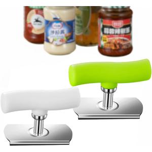 Cap Crack Jar Opener 2026 New Adjustable Multi-Lid Can Opener for Weak Hands - Ergonomic Non-Slip Grip, One-Hand Operation, Opens Bottles Cans Jars Effortlessl (White Green)
