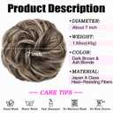 MORICA Messy Bun Hair Piece Large Wavy Curly Elastic Hair Bun Scrunchies Ponytail Extensions Synthetic Chignon Hairpieces for Women
