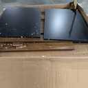 Coffee Table Square LED Coffee Table Engineered Wood Low Coffee Table for Living