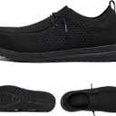 Men's Grey Steel Toe Loafers, Work Safety Shoes, Slip-On, Comfortable, Non-Slip, Breathable, Lightweight, 14, All Black/153