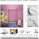 Trasparent Dry Erase Board with Light Up Stand for Desk | Clear Desktop Note Memo Whiteboard Notepad Table | Glow LED Letter Massage Boards for Creative Use | Includes Dry Erase Marker