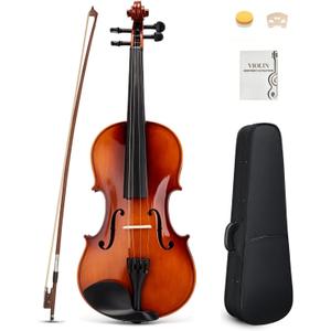 Ktaxon 3/4 Acoustic Violin Kit for Beginners
Fiddle for Students and Enthusiasts, with Case, Bow, Rosin & Manual