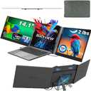 Blackview Laptop Screen Extender,14" 1080P FHD IPS Portable Triple Monitor for Laptops,Two Cable USB C Travel for 13-17'' Laptop, 4.5 mm Detachable Monitor Extender for Windows/Mac/Chrome OS - DCM6