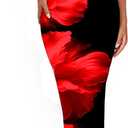 PRETTYGARDEN Womens Floral Maxi Dress Summer 2026 Sexy Spaghetti Strap Slip Bodycon Mesh Beach Vacation Dresses (Small, Floral Black Red)