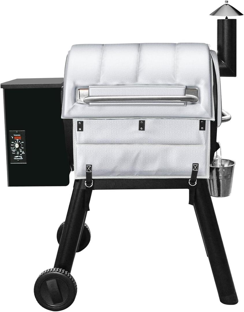 Insulation Blanket for Traeger Pro 22,Pro 575,Ironwood 650 and Lil' Tex Elite Wood Pellet Smoker Grill,BAC626 Pro 22/575 Insulation Blanket Smoker Cover Replacement Parts Grills BBQ Winter Accessory