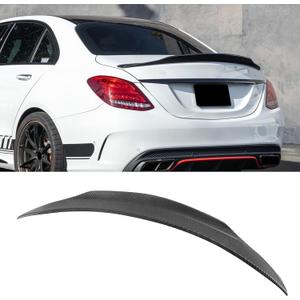 Carbon Fiber Rear Spoiler Wing Compatible with 2015-2021 Mercedes-Benz W205 C-Class C300 C350e C400 Sedan, Trunk Spoiler for 2015-2021 W205 C46 C63 C63S AMG Sedan