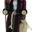 Clever Creations White Vintage Santa 14 Inch Traditional Wooden Nutcracker, Festive Christmas Dcor for Shelves and Tables