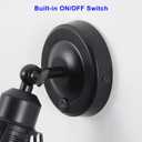 12V RV Wall Sconce with Metal Shade, Bedside Reading Lamp with Replaceable E26 LED Bulb, Interior Light for RV, Marine
