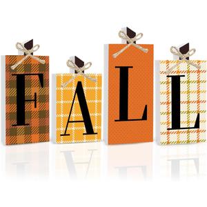 Fall Decorations for Home Fall Thanksgiving Decor Autumn Pumpkin Decor for Harvest Party Farmhouse Autumn Thankful Wooden Decorations for Mantel