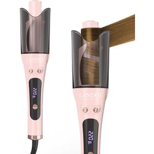 LANDOT Automatic Curling Iron 1-inch: Easy-to-Use Self Curling Iron with Auto Rotation, Anti-Tangle Technology for Beginners, The Ideal Gift for Girls & Teens