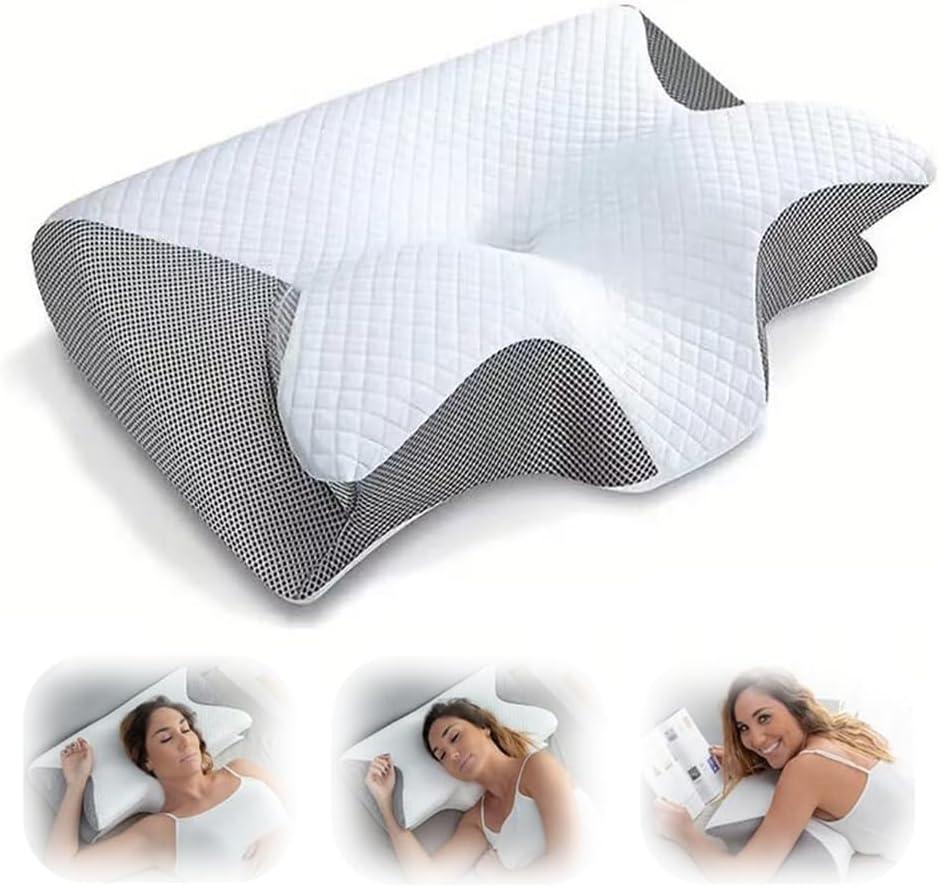 Cervical Neck Pillow - Ergonomic Side Sleeper Pillow, Neck Support Ergonomic Pillows Side Sleeper Pillow, for Side, Back, Stomach Sleepers