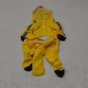 Waterproof Dog Raincoat,Full Coverage 4 Legs Dog Rain Jacket for Small Medium Dogs,Pet Rain Coat with Hood,Reflective Strips&Leash Hole Outdoor Raincoat Dogs (Small（tag Size M）, Yellow)