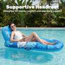 SLOOSH Premium Pool Floats Lounger for Adults - Inflatable Fabric Covered Float Recliner Pool Lounge Chair with Backrest & Cup Holders for Beach Lake Swimming Pool Water