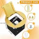 1 Pcs Recessed Floor Outlet 4. 72" x 4. 72" x 3. 94" 2-Gang with 4. 8a USB Chargers 20 Amp Floor Receptacles Round Hidden Outlet Kit Electrical Waterproof Box, Etl Listed (Gold)