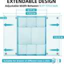 Marbrasse Expandable Desk Drawer Organizer, Mesh Drawer Organizer Tray with 10 Adjustable Compartments, Desk Organizers and Accessories for Office Supplies, Makeup & Vanity (Expandable-Blue)