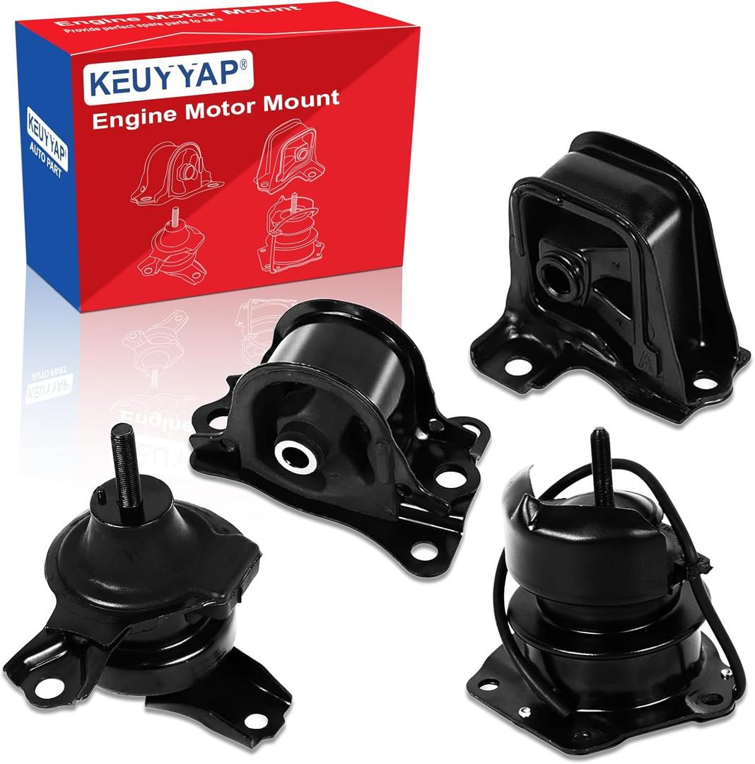 4Pcs Engine Motor Mount Compatible with Honda Accord 2.3L 1998 1999 2000 2001 2002 Transmission Mount Set, Replace A6583 A6564 A6572 A6570