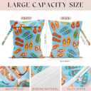 Wet Bag for Swimsuit, Beach Travel Essentials Wet Dry Bag, for Sunscreen Toiletry Dirty Clothes Yoga Gym Diaper, Friends Summer Beach Vacation Gifts. flip flops