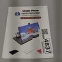 Screen Magnifier Version, 10inch HD Mobile Phone Magnifier Screen Enlarger for Movies Videos Games, Clear, Lightweight Foldable Mobile Phone Holder Compatible with All Smartphones (Black)